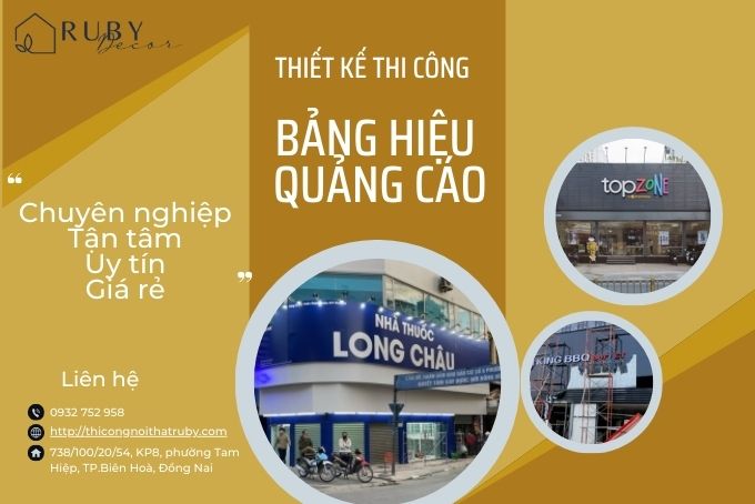 thiết kế thi công bảng hiệu quảng cáo